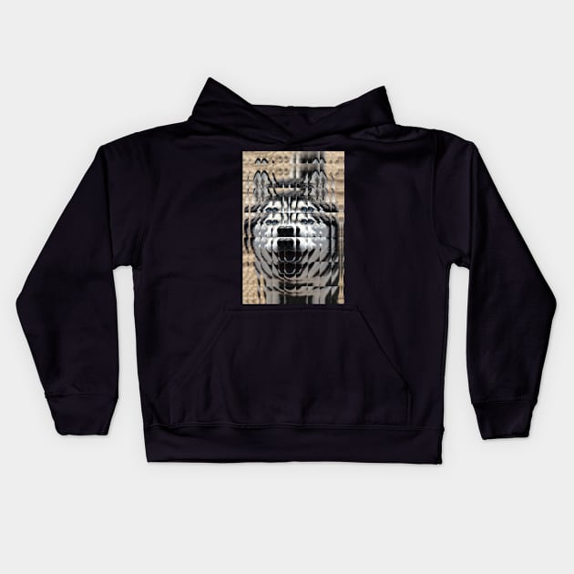 Glass Block Husky looking at you Kids Hoodie by Comic Dzyns